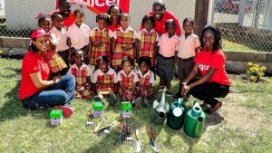 Team Digicel planted 20 trees at the Industrial Site Daycare