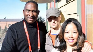 British director Marc Silver (C) in Park City, Utah with Ron Davis (L) and Lucy McBath (R) after the Sundance premiere of “3½ Minutes,” a film about the notorious November 2012 shooting death of the couple's 17-year-old son Jordan Davis. Picture: AFP 