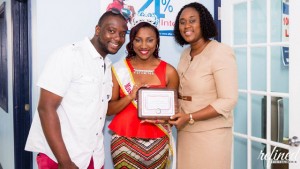 Ms. Culture Yarayni Morton, presenting Ms. Jones with plaque of appreciation