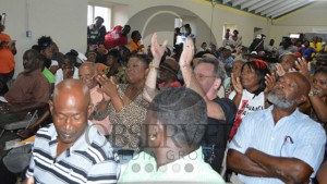 Barbudans turn out in droves to give consent to the Paradise Found multi million dollar project (Observer Media Photo) 