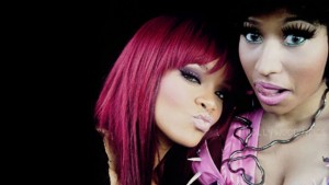 Barbados’ pop princess Rihanna and Trinidad-born rap queen Nicki Minaj (Credit: Atlanta Black Star)