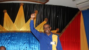 A jubilant Harold Lovell thanks supporters. (Photo courtesy C Major Productions) 