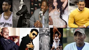 Tim Duncan, Rihanna, Patrick Ewing, Nicki Minaj, Sammy Sosa, Kelsey Grammer, Shaggy, Damian Marley, Al Horford and Orlando Hernandez