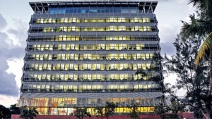 The Digicel headquarters in downtown Kingston