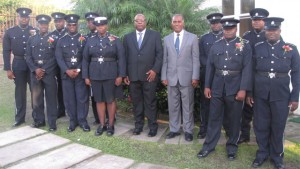 Premier Amory+PM Harris+police officers-1