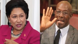 UNC AND PP LEADER PRIME MINISTER KAMLA PERSAD-BISSESSAR (LEFT) AND PNM LEADER KEITH ROWLEY WILL GO HEAD TO HEAD.