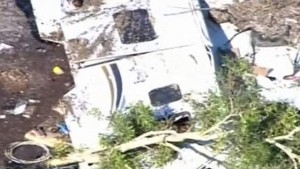 A mobile home was swallowed by the sinkhole. (Source: news.sky)