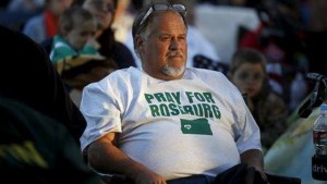 Dean Hickok, 56, takes part in a candlelight vigil for victims of the Umpqua Community College shooting, in Winston, Oregon, United States, October 3, 2015. 