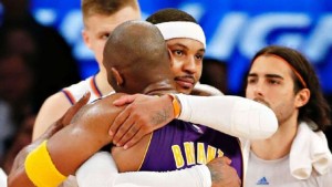 If this was Kobe's last trip to Madison square Garden, Carmelo Anthony says "it's not going to feel the same with him being gone."