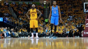 Kevin Durant and the Thunder kept close but let LeBron James and the Cavs slip by.
