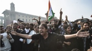 Indians protest the country's rape laws and the government response in New Delhi in 2012.