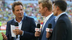 The broadcaster Mark Nicholas, left, wrote that his comments were ‘unworthy of the game and disrespectful to a great cricketing legacy’. 