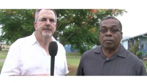 Julian Moore (left) credited Minister Liburd (right) and the Cabinet for supporting the Park Hyatt St. Kitts