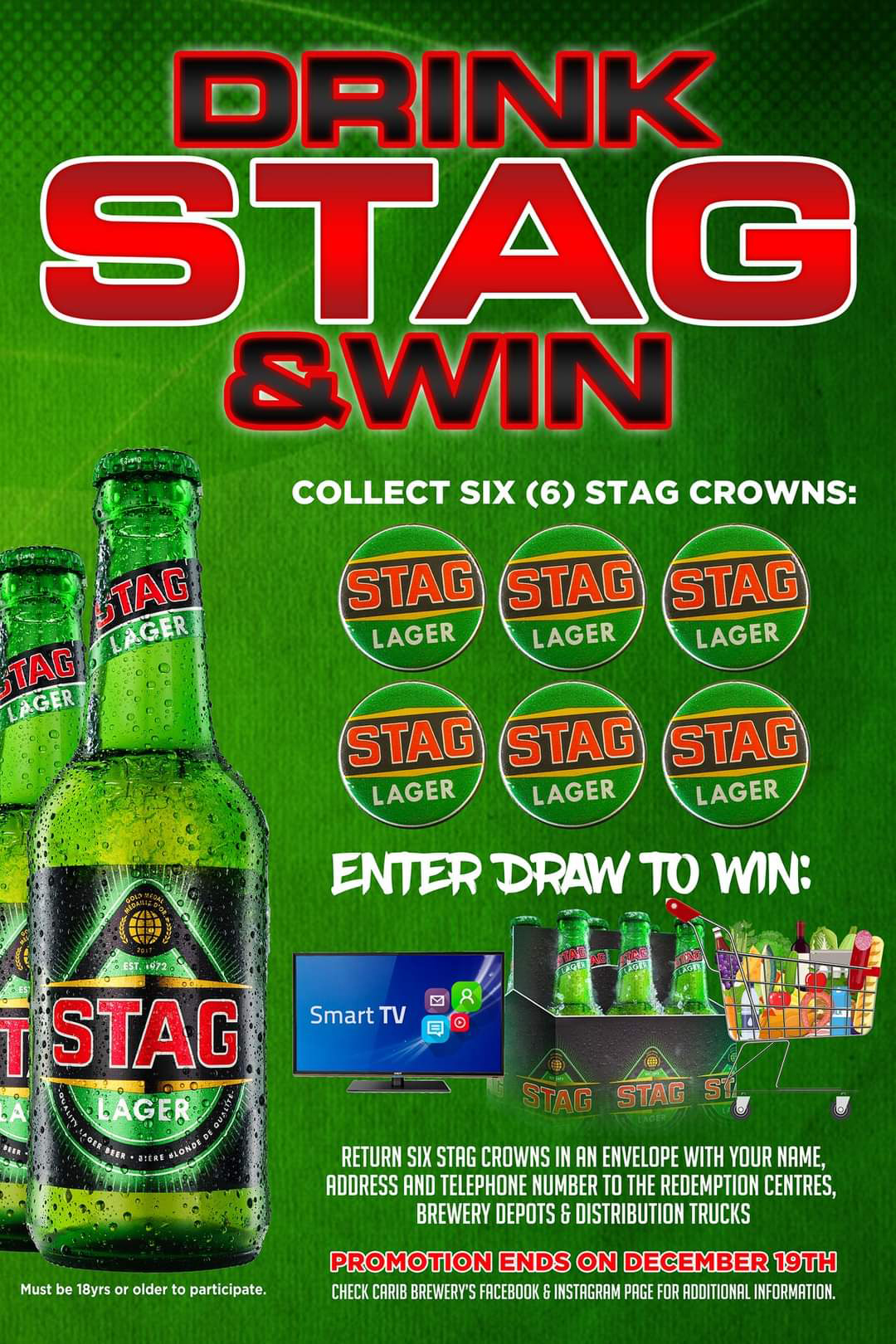 Freedom fm 106 5 carib brewery stag draw 2020